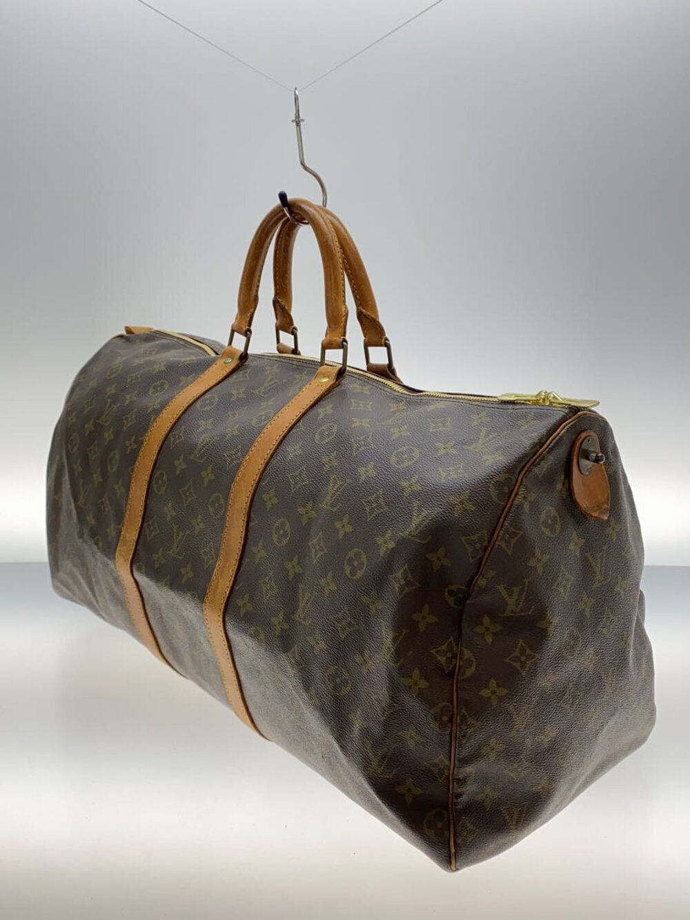 Louis Vuitton Brown Monogram Bandouliere Keepall Canvas Brown